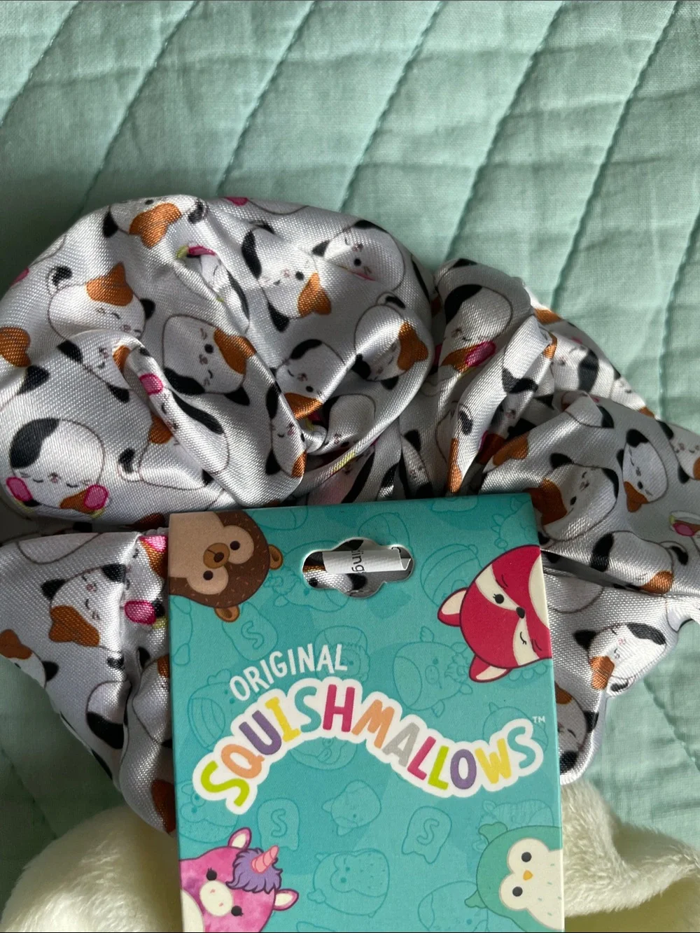 squishmallows lot two pkgs Cam Cat & Winston Owl plush scrunchies NWT